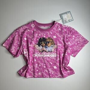 NWT Fiorucci X Napajiri Collaboration Cropped T Shirt Pink Angels Cotton XS